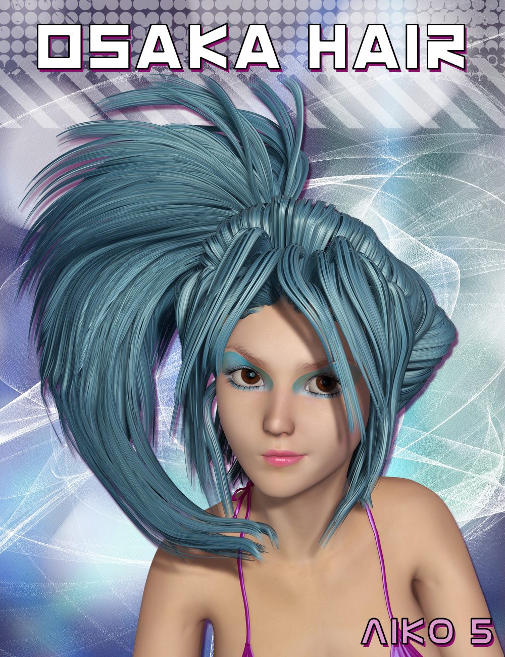 Osaka Hair Osaka Hair by: 3DCelebrity, 3D Models by Daz 3D