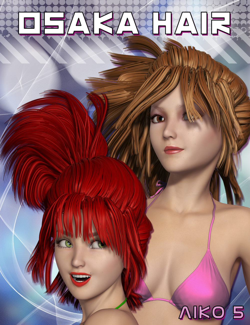 Osaka Hair by: 3DCelebrity, 3D Models by Daz 3D