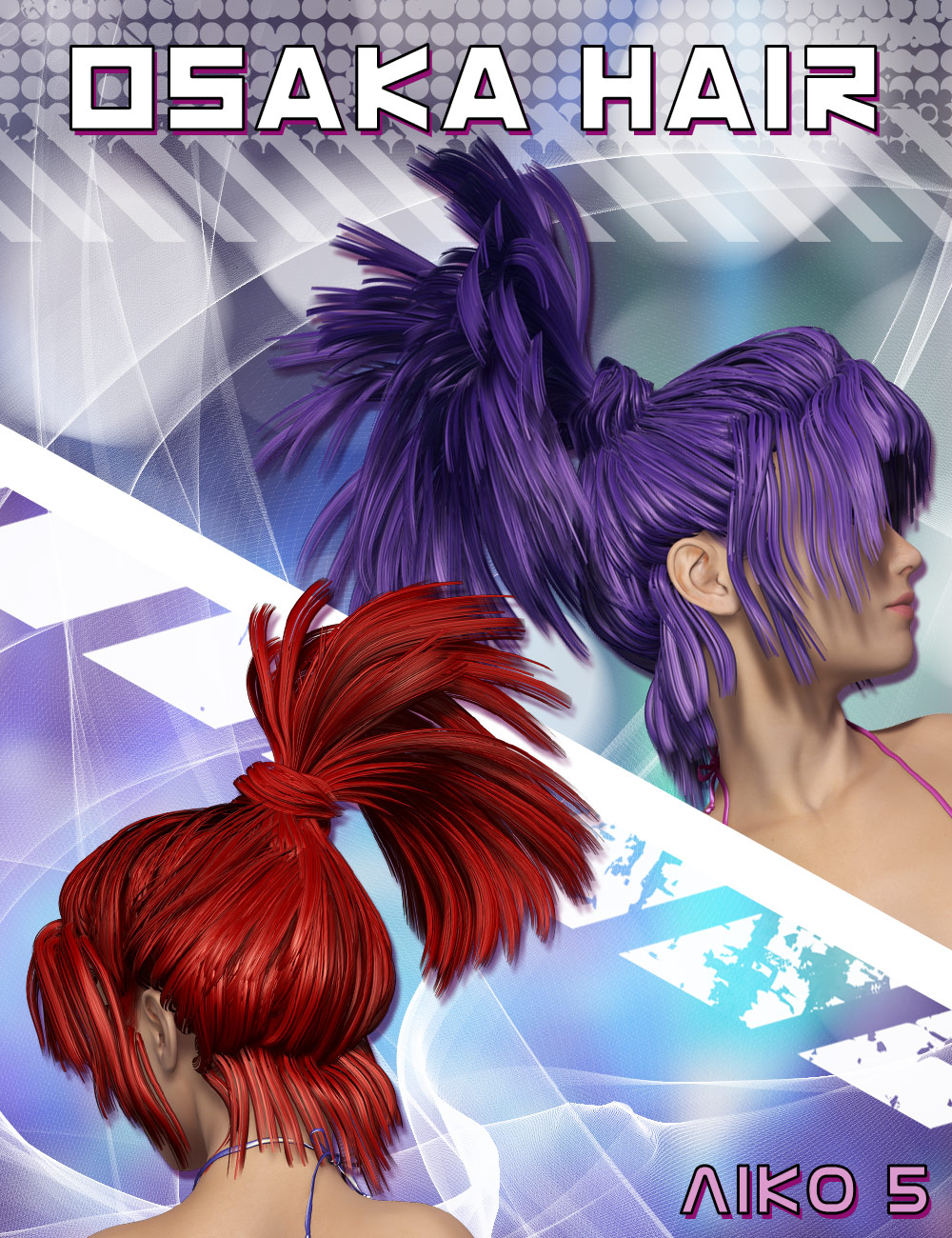 Osaka Hair by: 3DCelebrity, 3D Models by Daz 3D