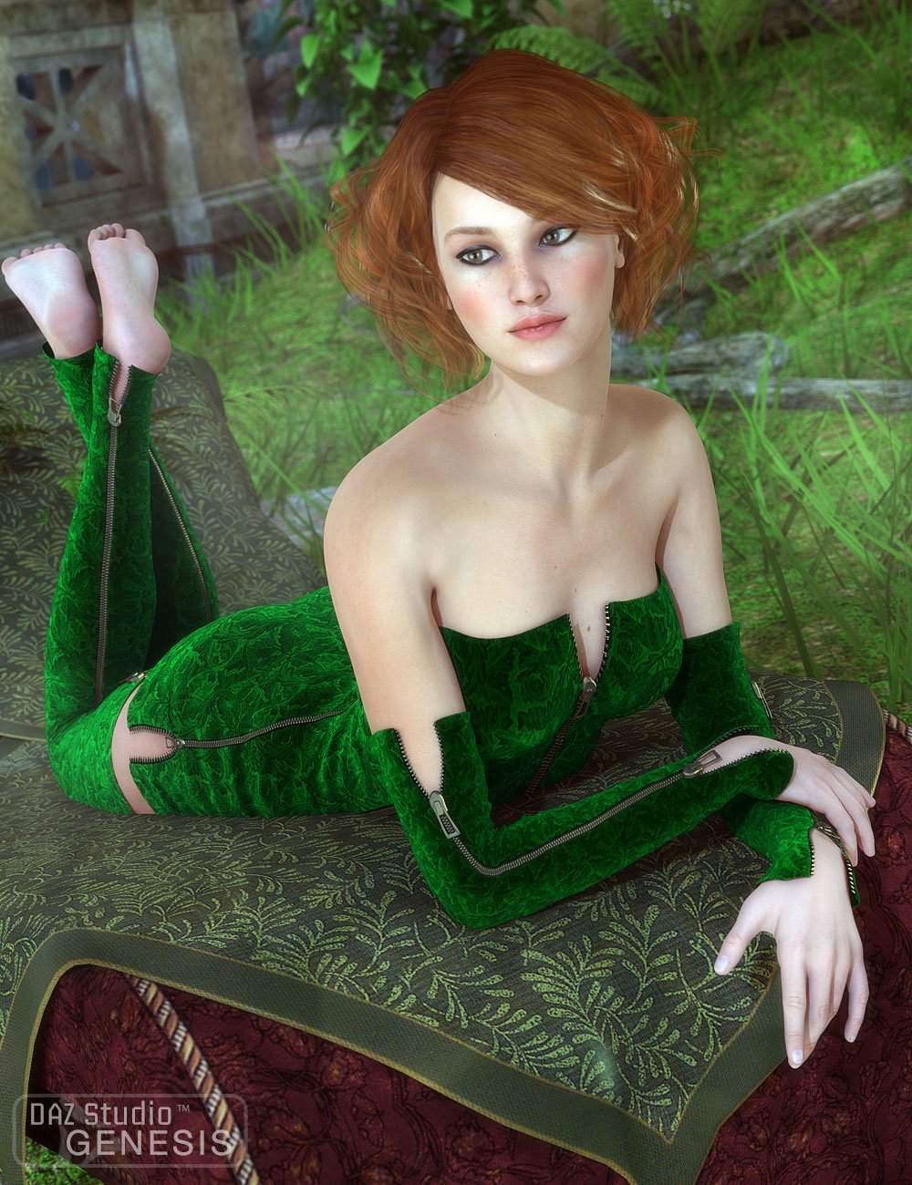 Piranha Zipper Dress Piranha Zipper Dress by: 4blueyes, 3D Models by Daz 3D