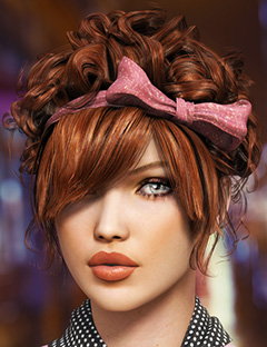 Minnie Bow Hair for Genesis by: goldtassel, 3D Models by Daz 3D