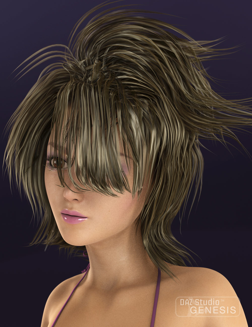 Momotsuki (Pink Moon) Hair by: Neftis3D, 3D Models by Daz 3D