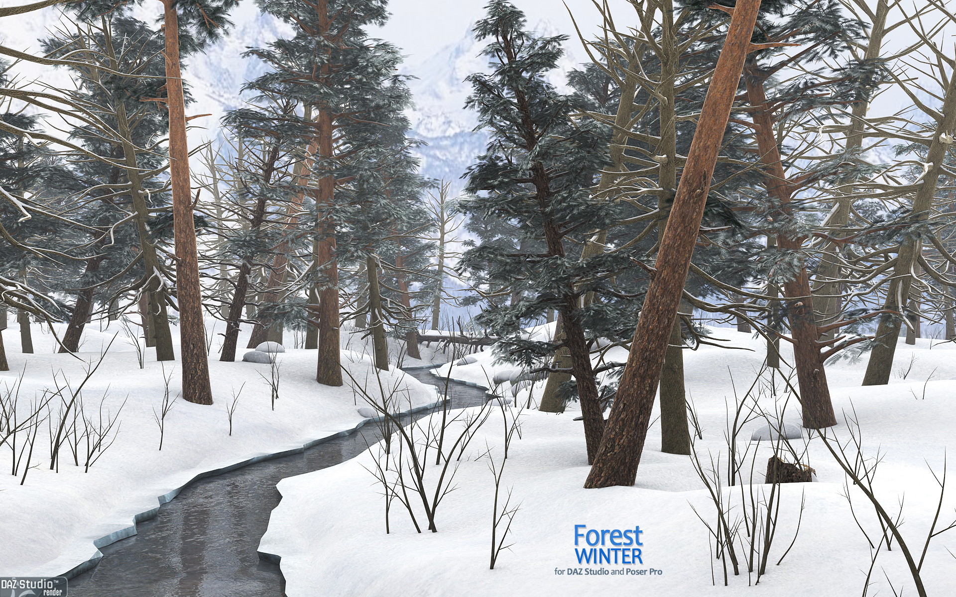Forest Winter by: Andrey Pestryakov, 3D Models by Daz 3D