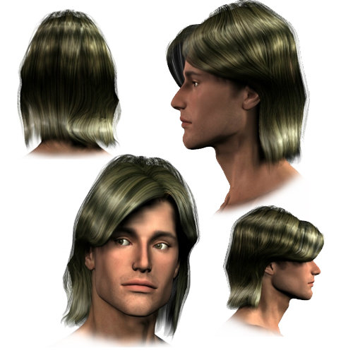 Prince Charming Hair by: Neftis3D, 3D Models by Daz 3D