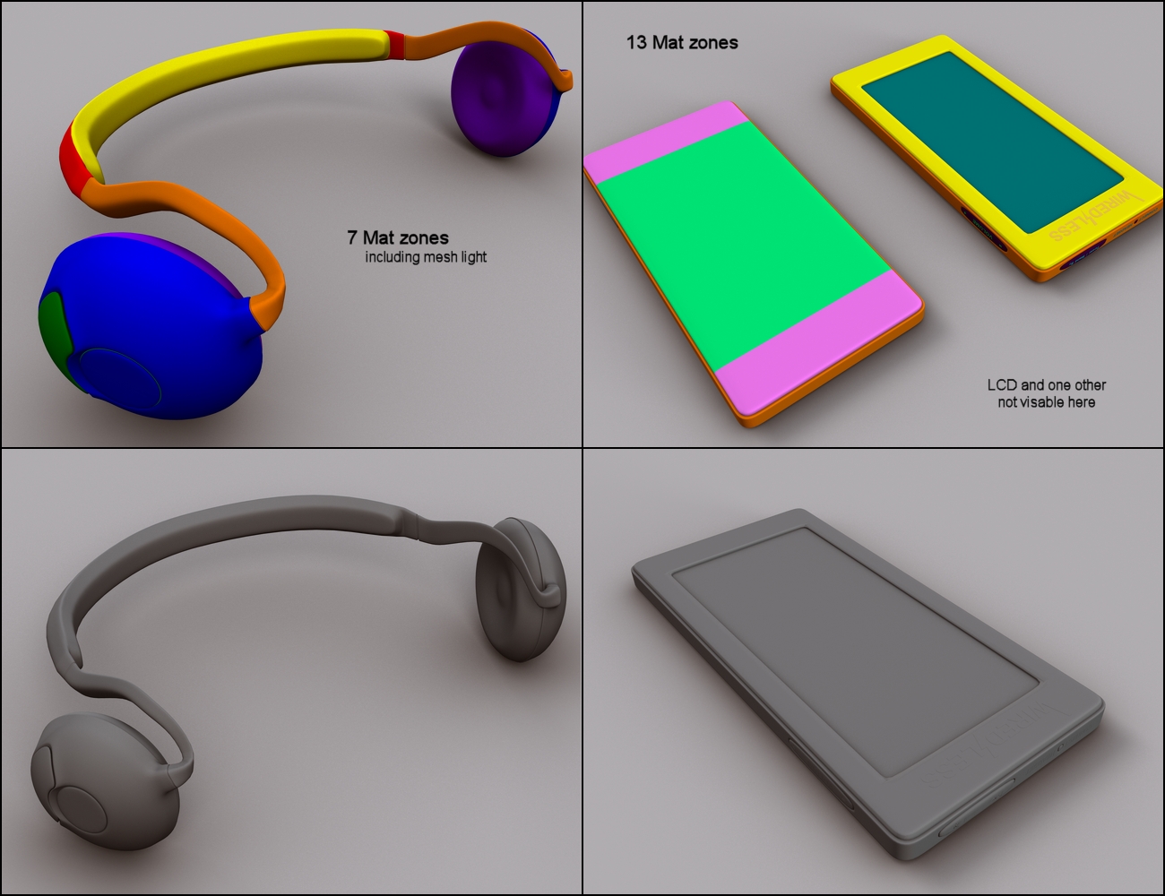 WiredLess - MP3 Player and Headset by: Mattymanx, 3D Models by Daz 3D