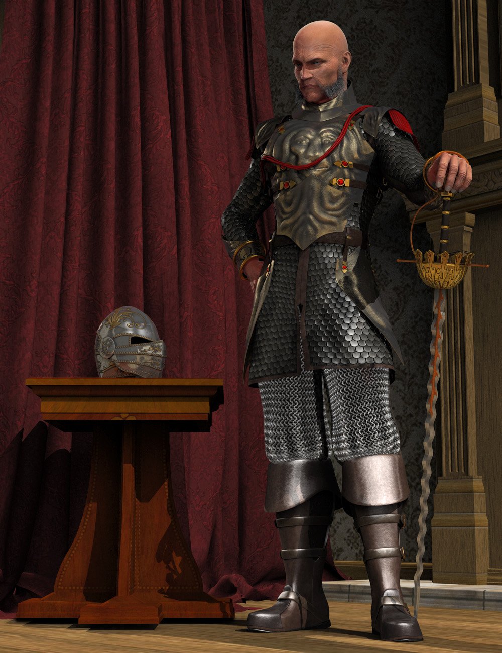 Lord General for Genesis by: Valandar, 3D Models by Daz 3D