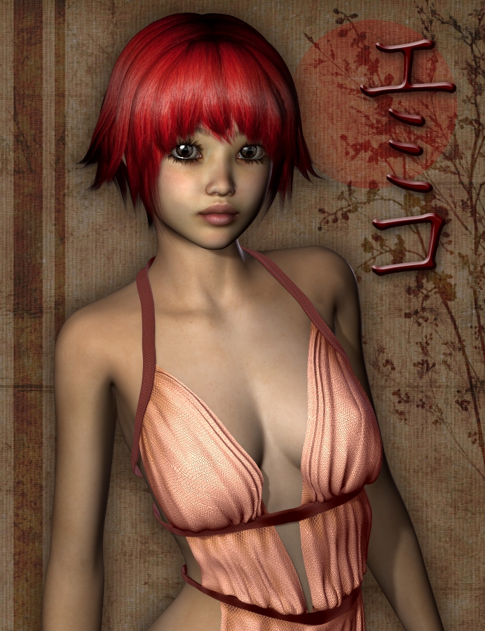 Emiko for A4 and A5 by: SarsaThorne, 3D Models by Daz 3D