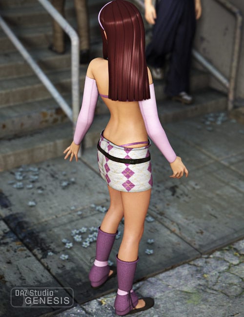 Maki Outfit by: , 3D Models by Daz 3D
