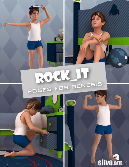 Rock_it Poses for Genesis by: SilvaAnt3d, 3D Models by Daz 3D