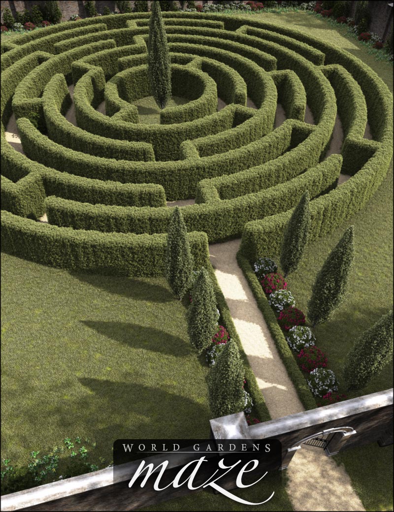 World Gardens Maze by: HowieFarkes, 3D Models by Daz 3D