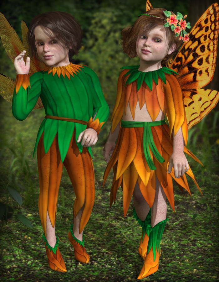 Wild Flowers for Fairy Kids by: esha, 3D Models by Daz 3D