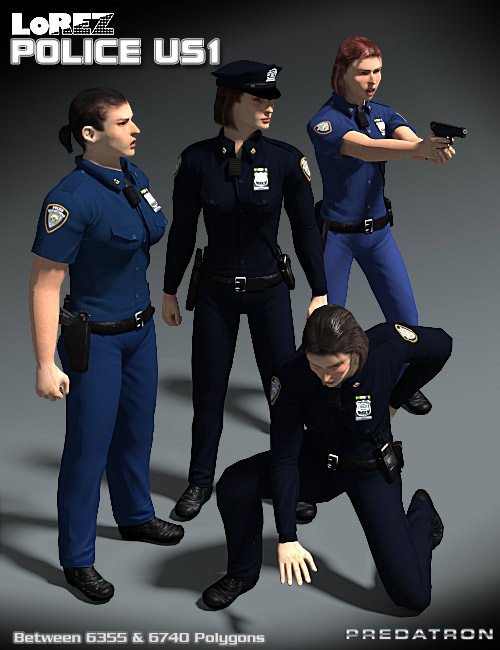 LoREZ Police US1 LoREZ Police US1 by: Predatron, 3D Models by Daz 3D