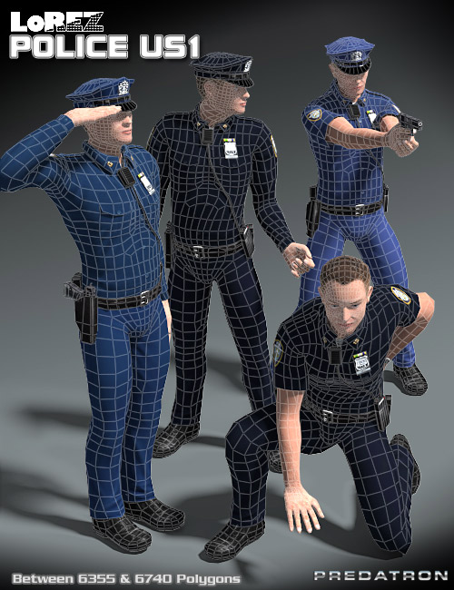 LoREZ Police US1 by: Predatron, 3D Models by Daz 3D