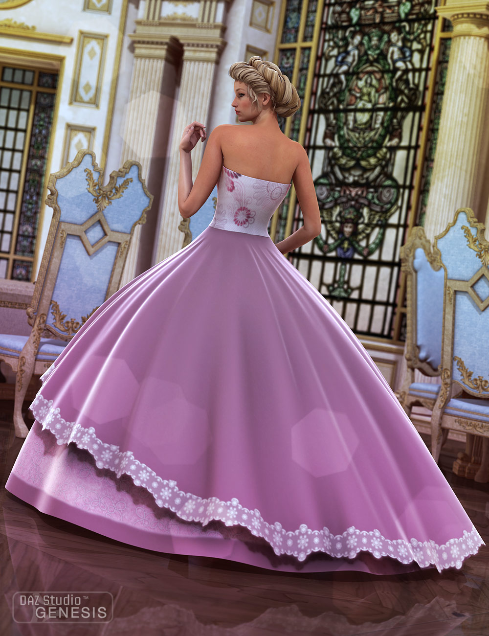 Princess Ballgown by: Xena, 3D Models by Daz 3D