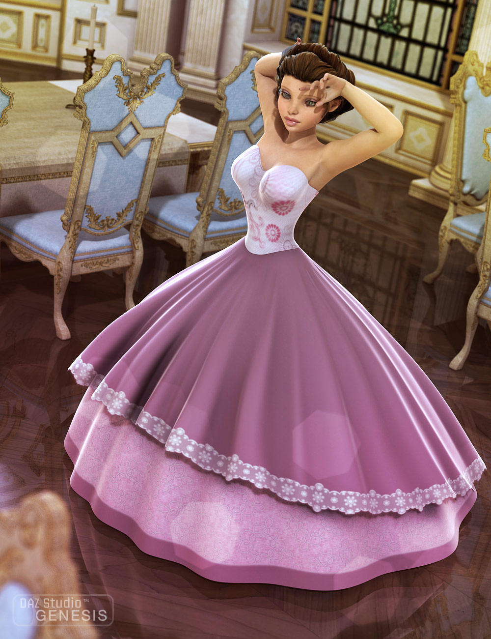 Princess Ballgown by: Xena, 3D Models by Daz 3D