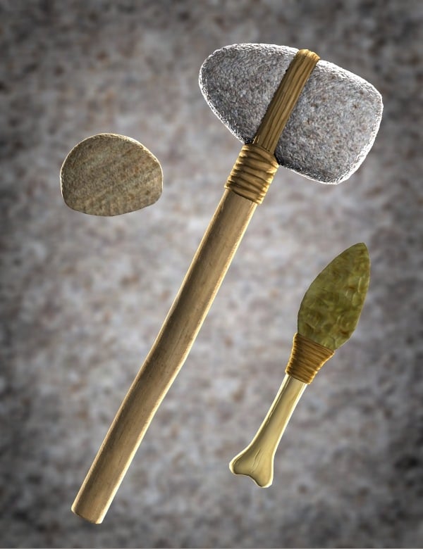 Stone Age Tools And Weapons Daz 3D   Popup1 5 10 