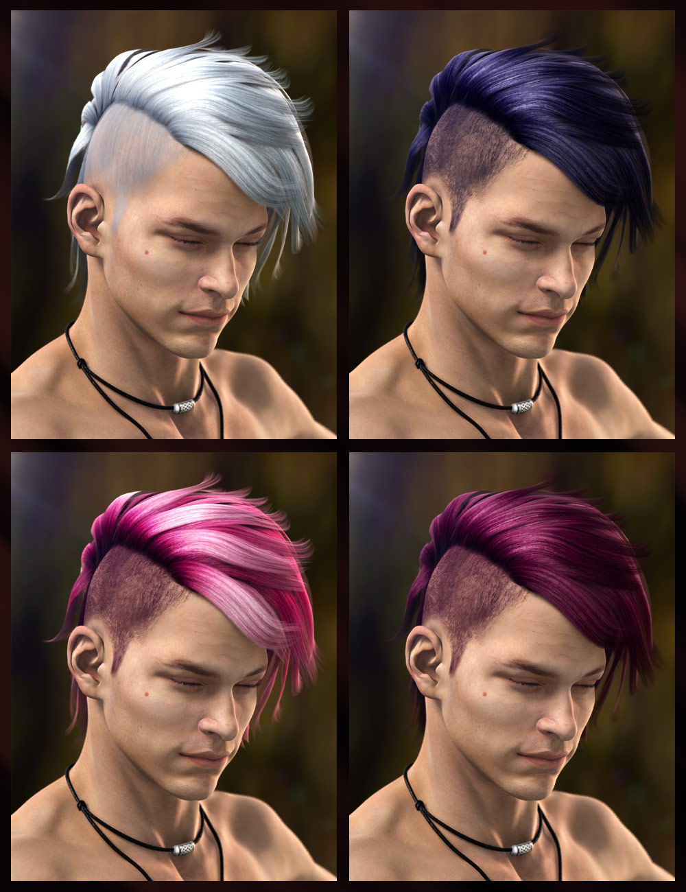 Pure Hair: Punk by: , 3D Models by Daz 3D