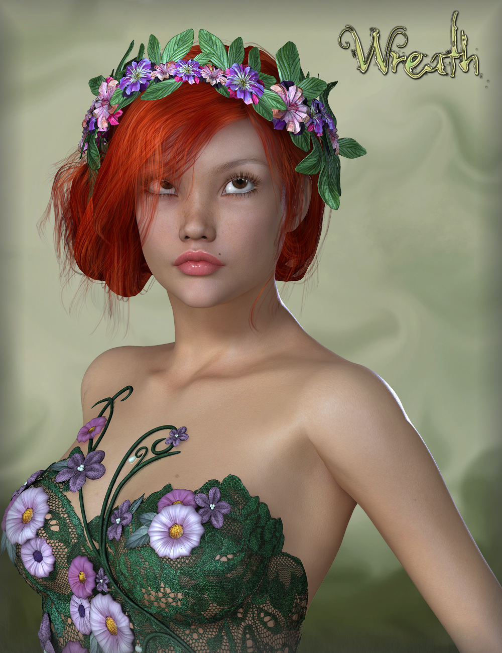 Audrina Wreath by: SWAM, 3D Models by Daz 3D