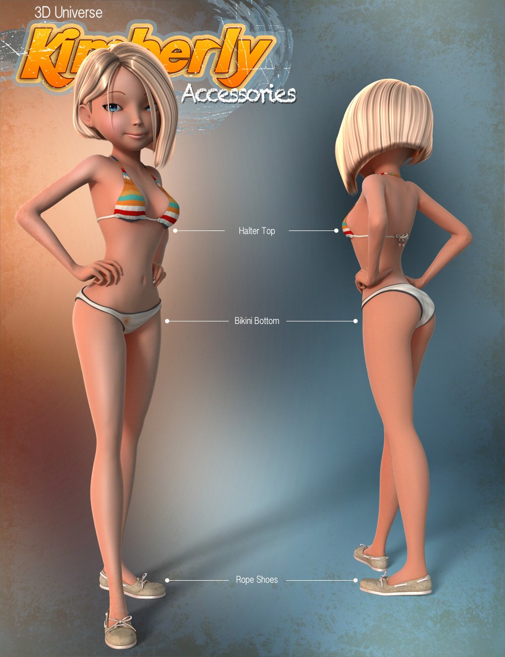 Kimberly for Genesis Accessories Kimberly for Genesis Accessories by: 3D Universe, 3D Models by Daz 3D