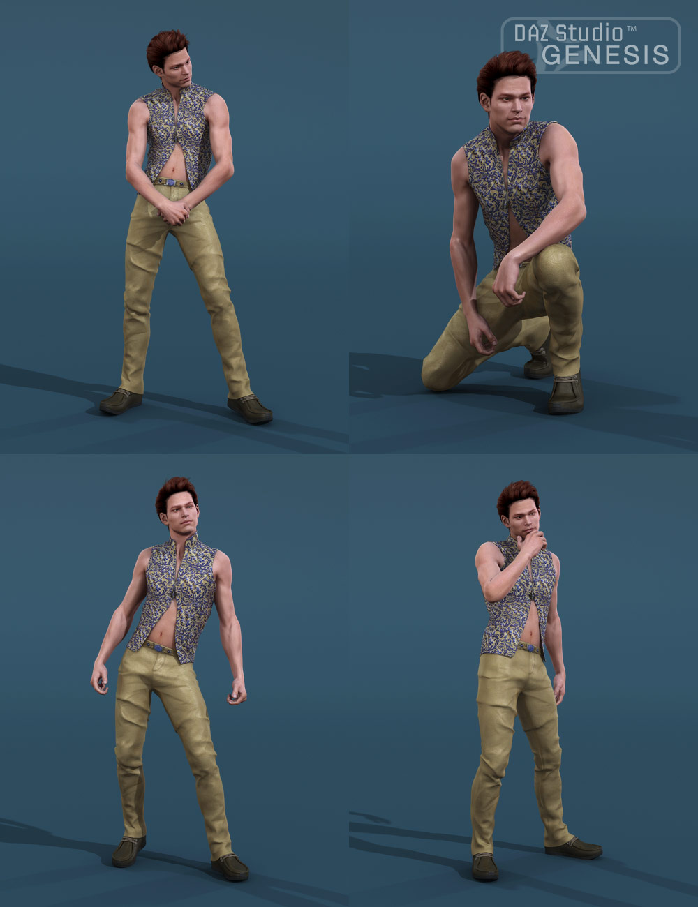 David 5 Fashion Poses by: Muscleman, 3D Models by Daz 3D