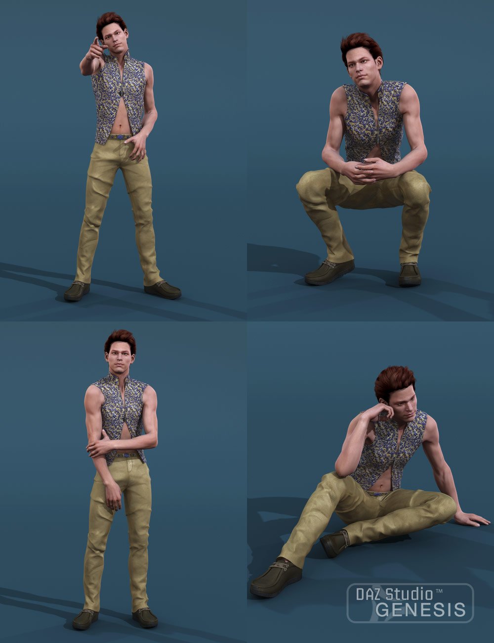 David 5 Fashion Poses by: Muscleman, 3D Models by Daz 3D