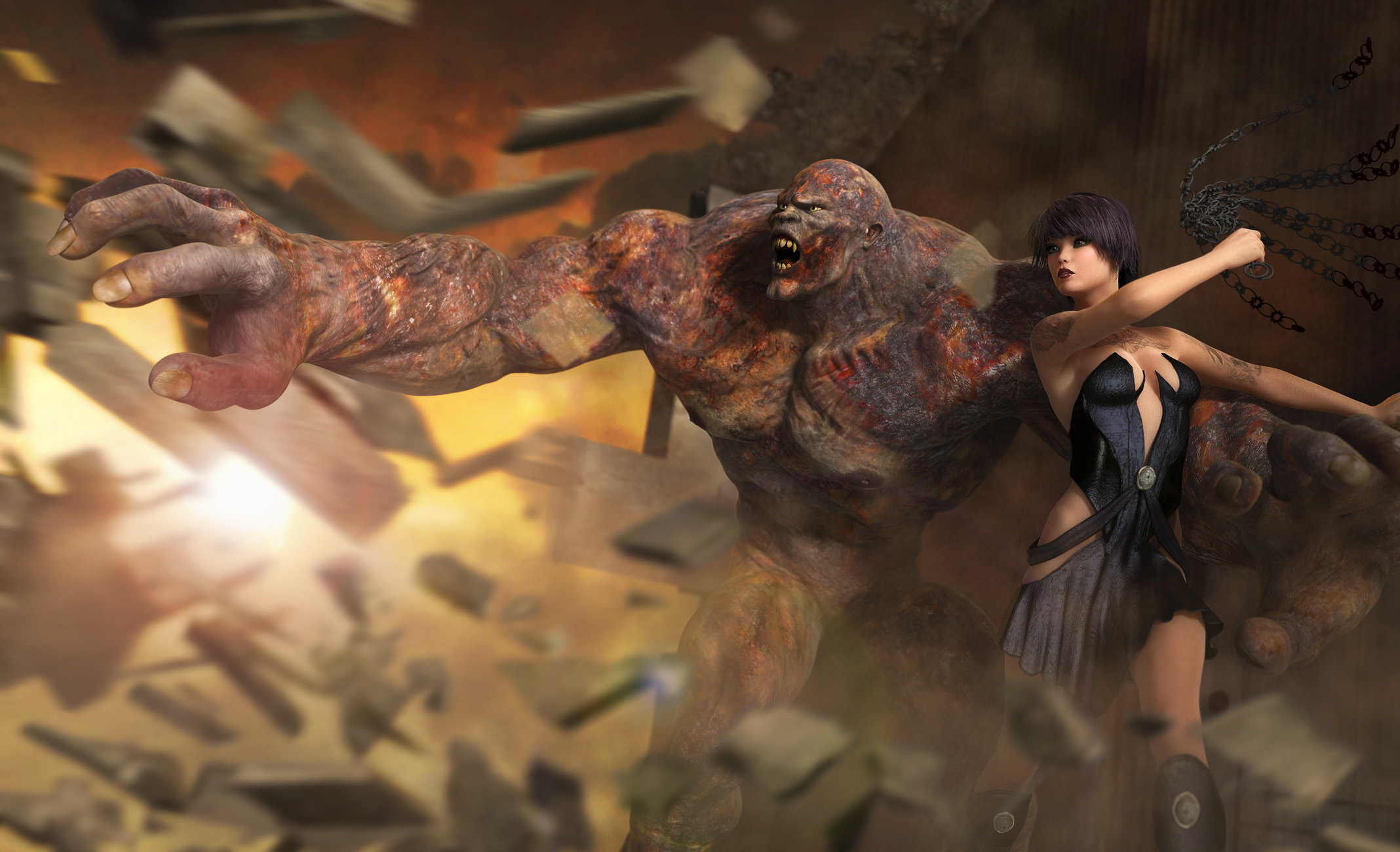 DAZ Monstrosities: Infernal Behemoth DAZ Monstrosities: Infernal Behemoth by: , 3D Models by Daz 3D