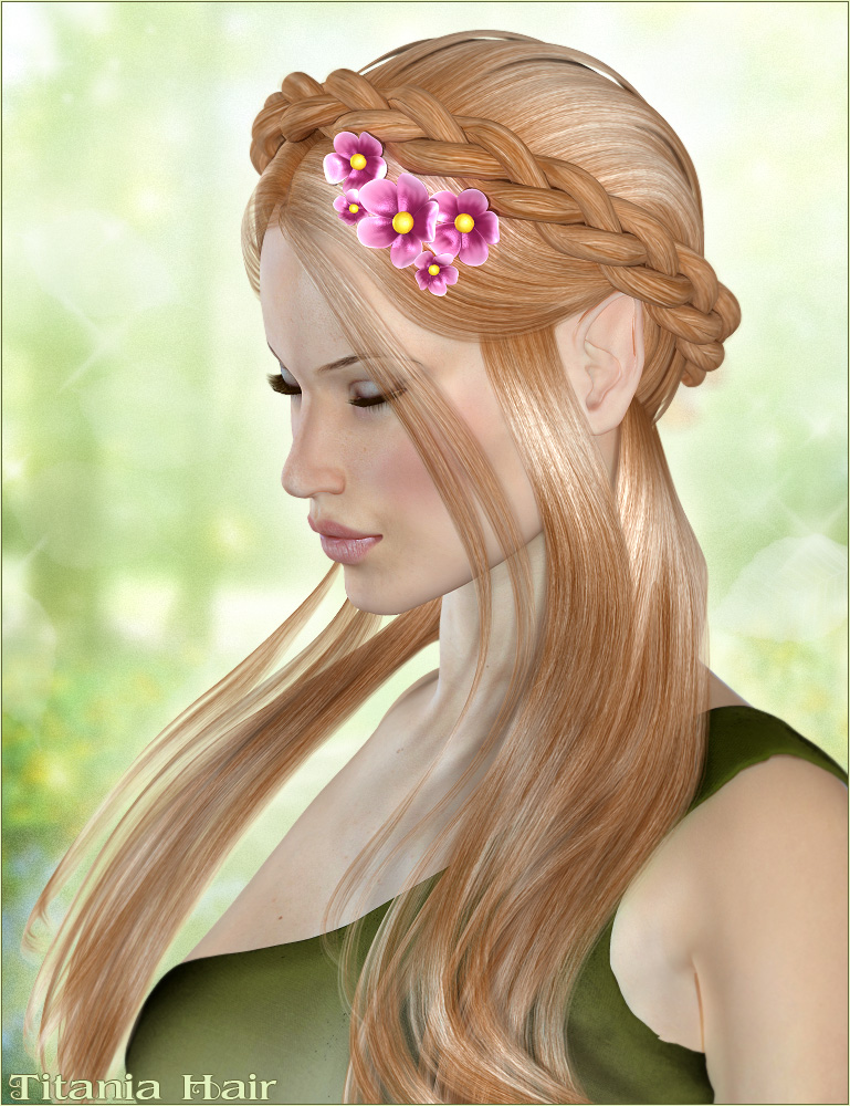 Titania Hair by: Valea, 3D Models by Daz 3D