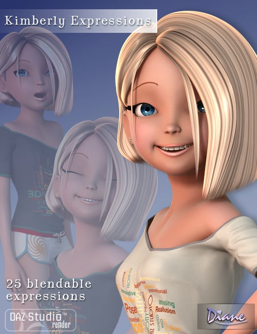 Kimberly Expressions by: Diane, 3D Models by Daz 3D