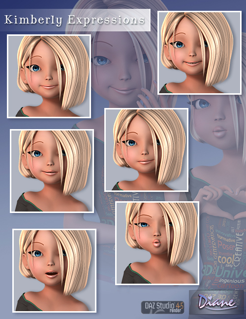 kimberly-expressions-daz-3d