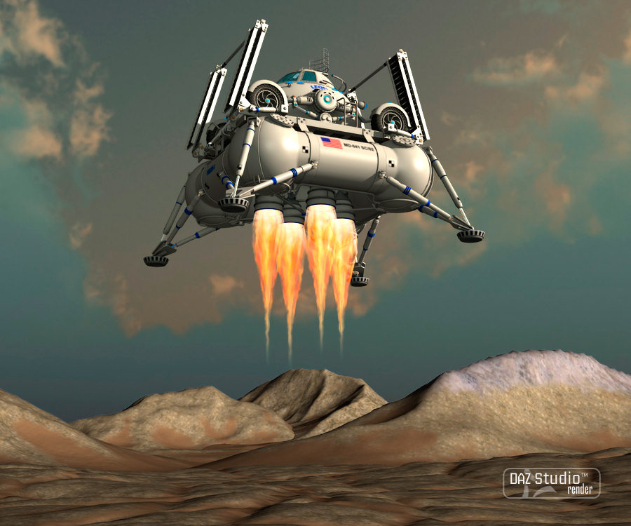 Moon Lander by: petipet, 3D Models by Daz 3D