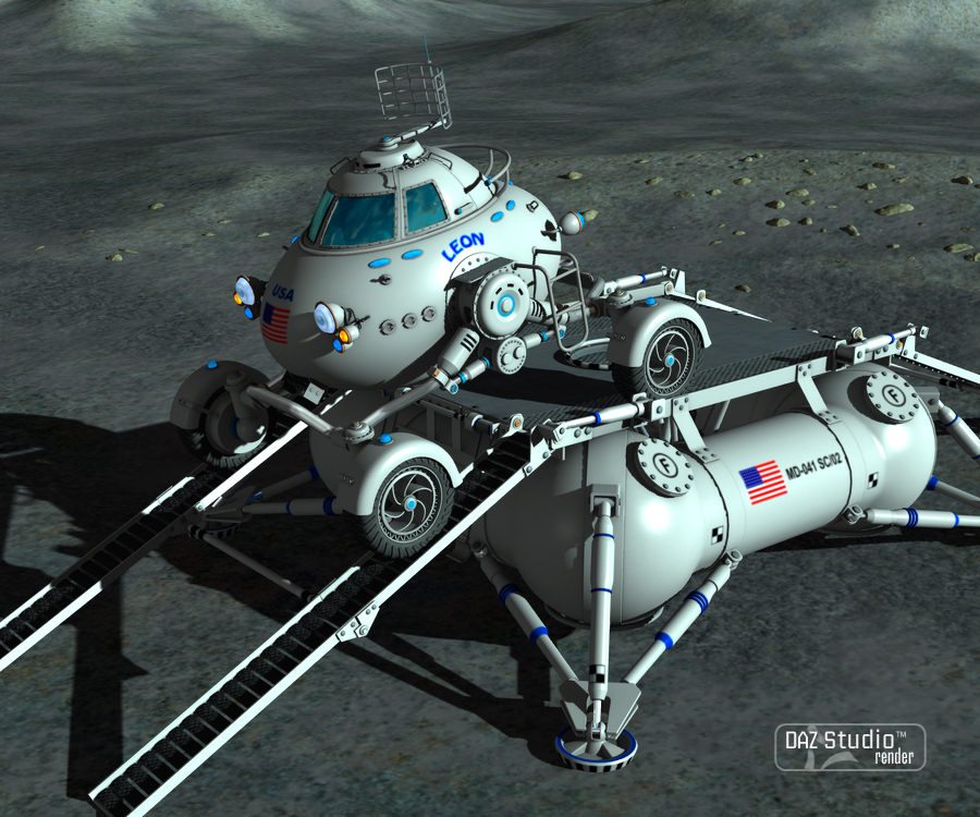 Moon Lander by: petipet, 3D Models by Daz 3D