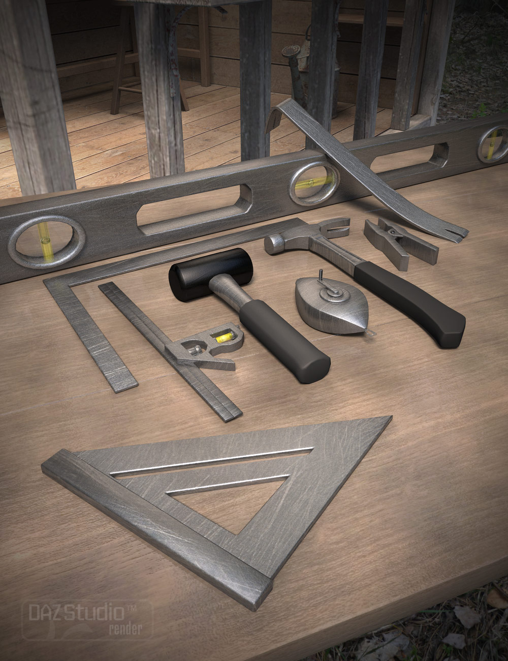Construction Tools Collection by: ARTCollab, 3D Models by Daz 3D