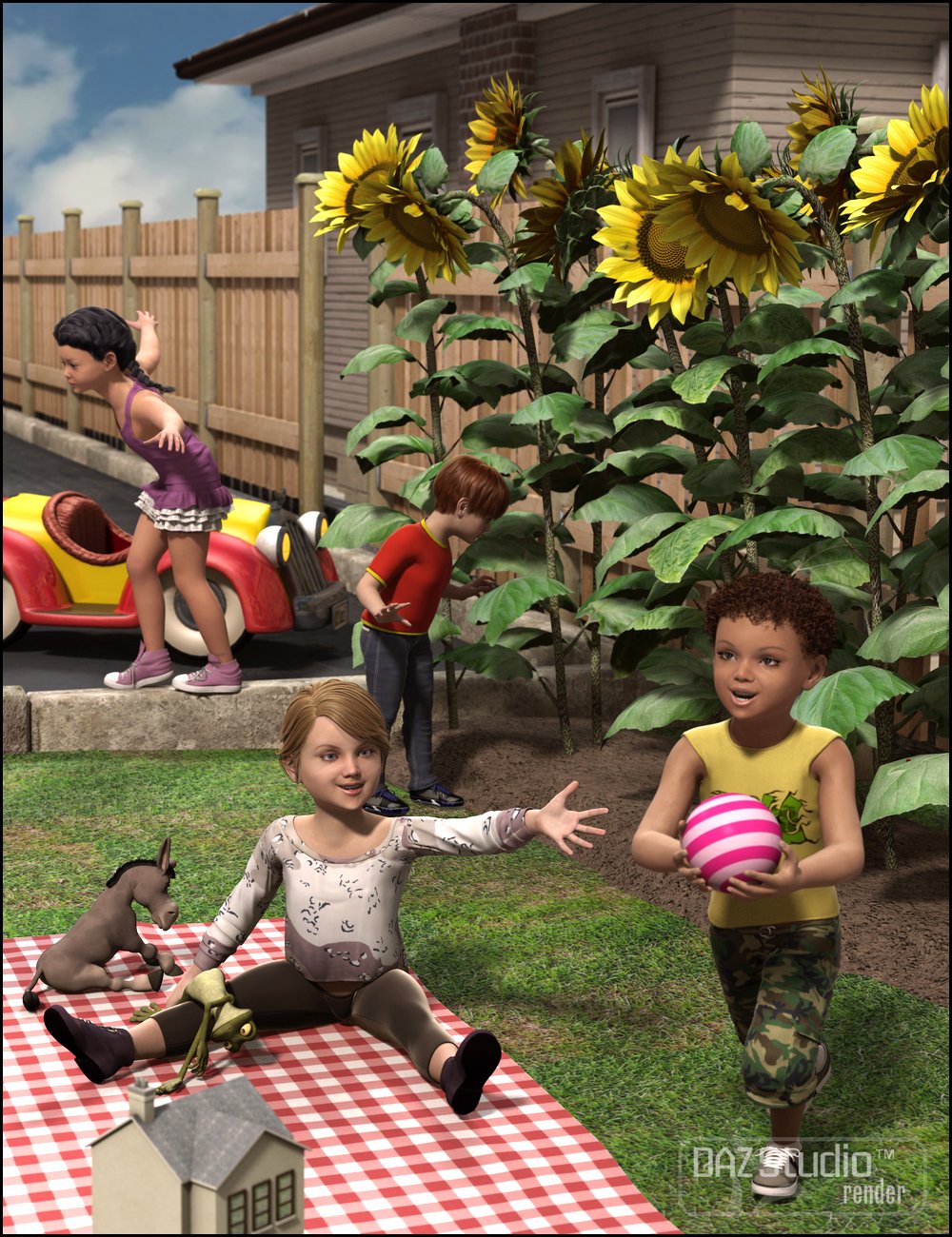 A Kid's World Poses for Genesis Child by: JGreenlees, 3D Models by Daz 3D