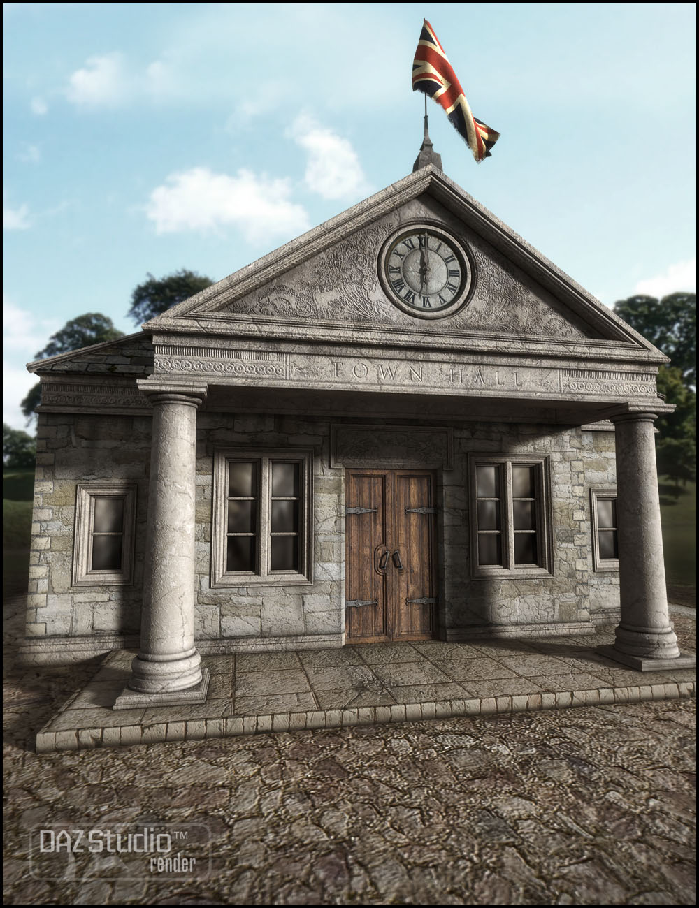 Dubious Town Hall by: Jack Tomalin, 3D Models by Daz 3D