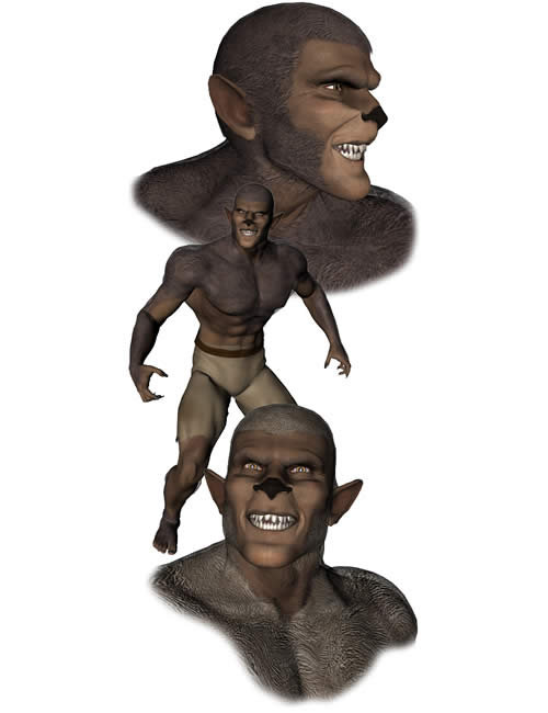 Wolfman Pack for M2 by: , 3D Models by Daz 3D