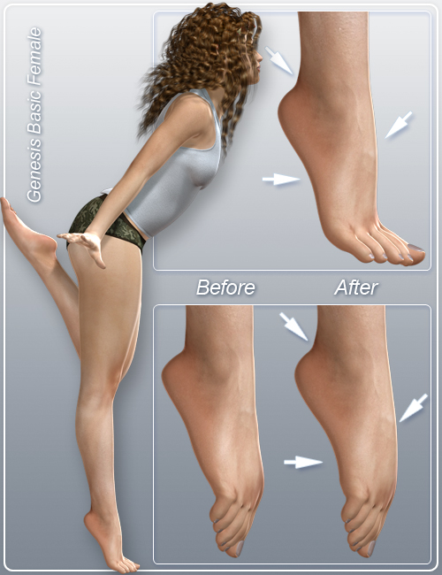 Ideal Beauty Shapes: Feet for Genesis Ideal Beauty Shapes: Feet for Genesis by: CJ-Studio, 3D Models by Daz 3D