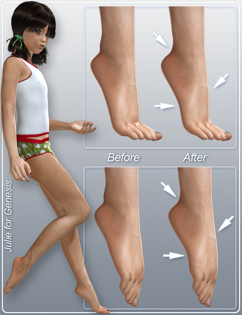 Ideal Beauty Shapes: Feet for Genesis Ideal Beauty Shapes: Feet for Genesis by: CJ-Studio, 3D Models by Daz 3D