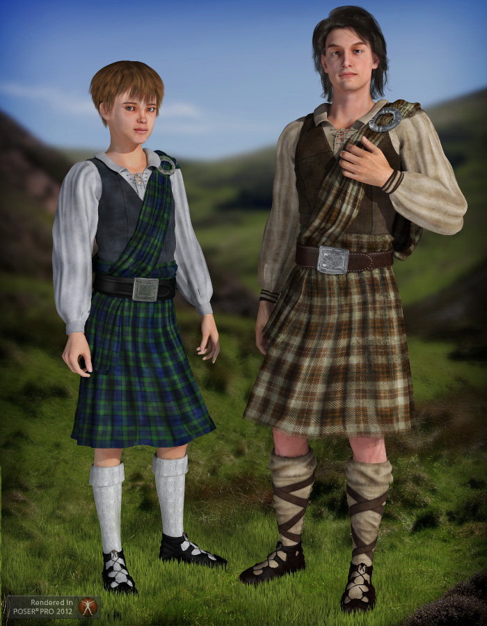 Highland Lad by: esha, 3D Models by Daz 3D