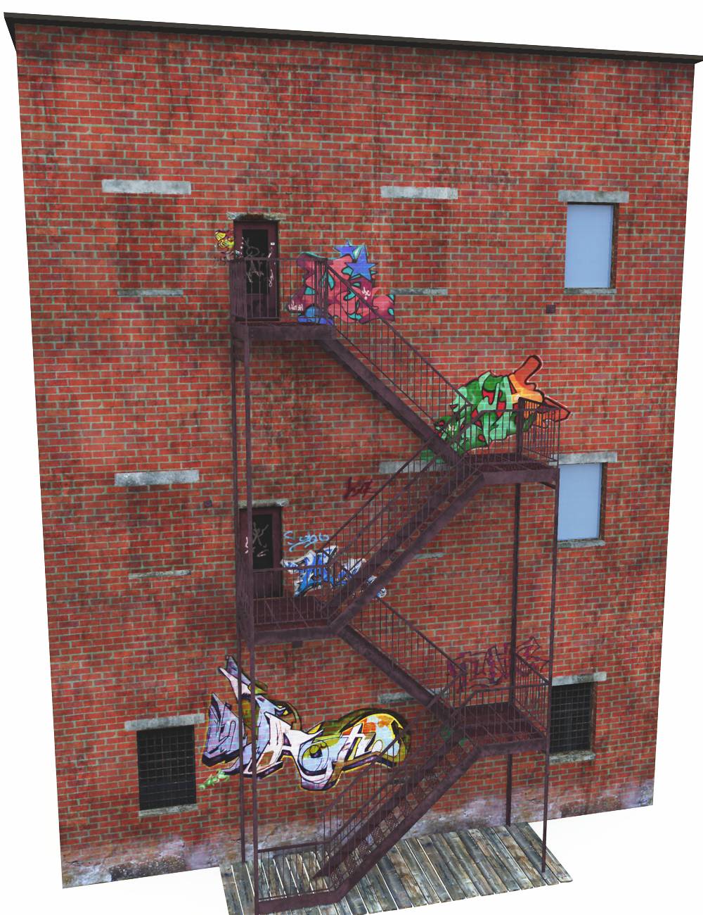 Graffiti Stairs by: Cornucopia3D, 3D Models by Daz 3D