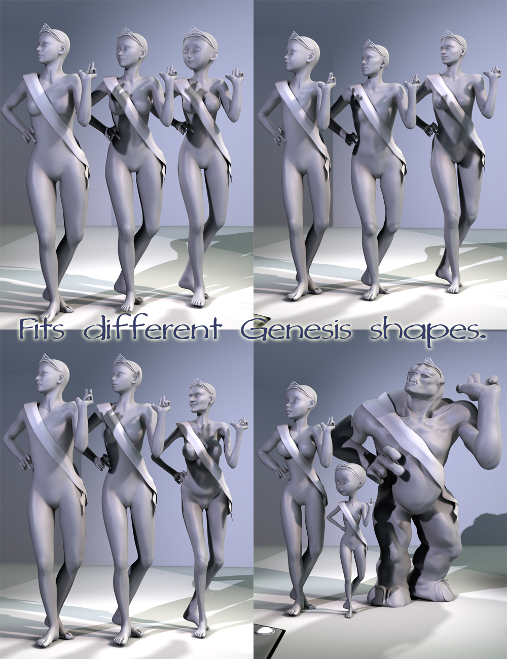 Pageant Gear by: FeralFey, 3D Models by Daz 3D