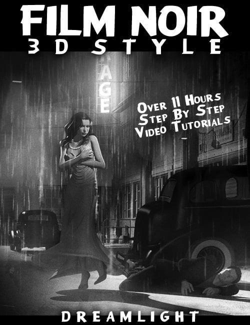 Film Noir 3D Style - Back To Black & White by: Dreamlight, 3D Models by Daz 3D