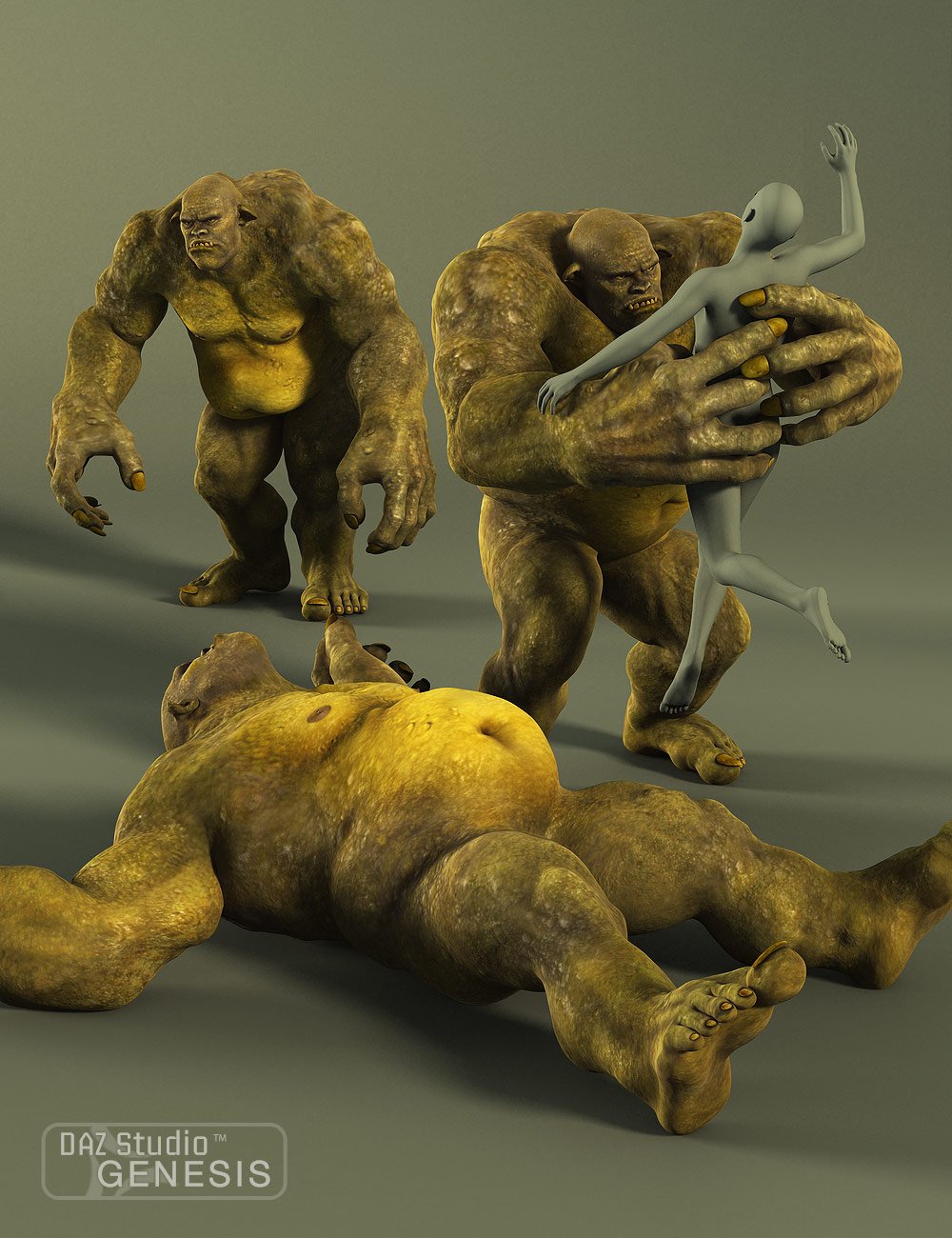 Skullcrusher Ogre Poses by: , 3D Models by Daz 3D