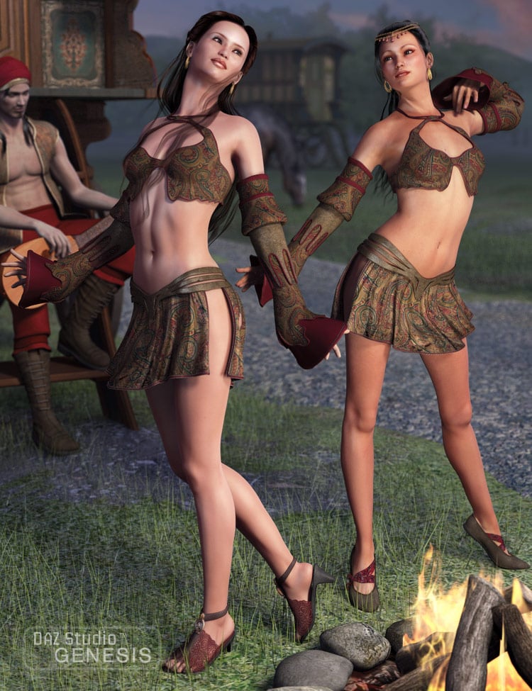 Gypsy Dancer Outfit Gypsy Dancer Outfit by: Barbara BrundonSarsa, 3D Models by Daz 3D