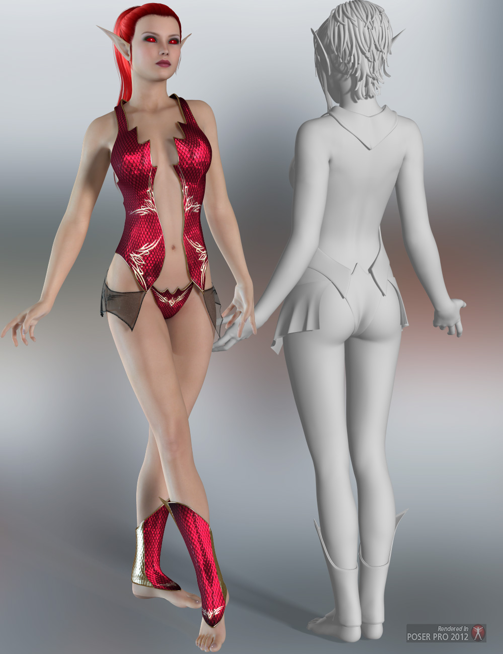 Mistseeker for V4 by: Lilflame, 3D Models by Daz 3D