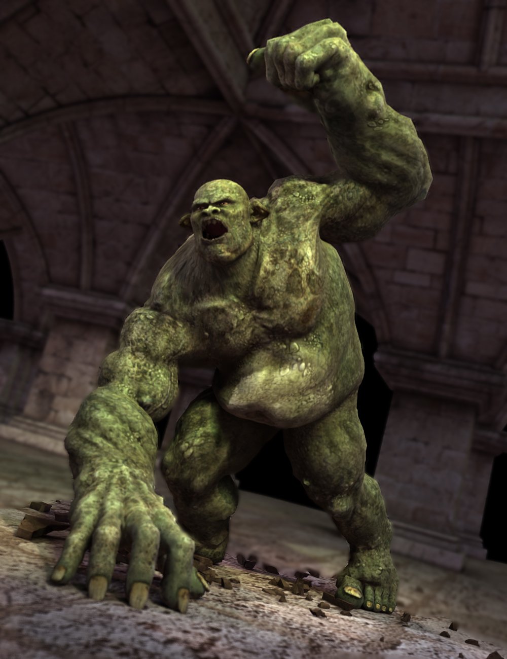 Skullcrusher Poses of Doom by: FeralFey, 3D Models by Daz 3D