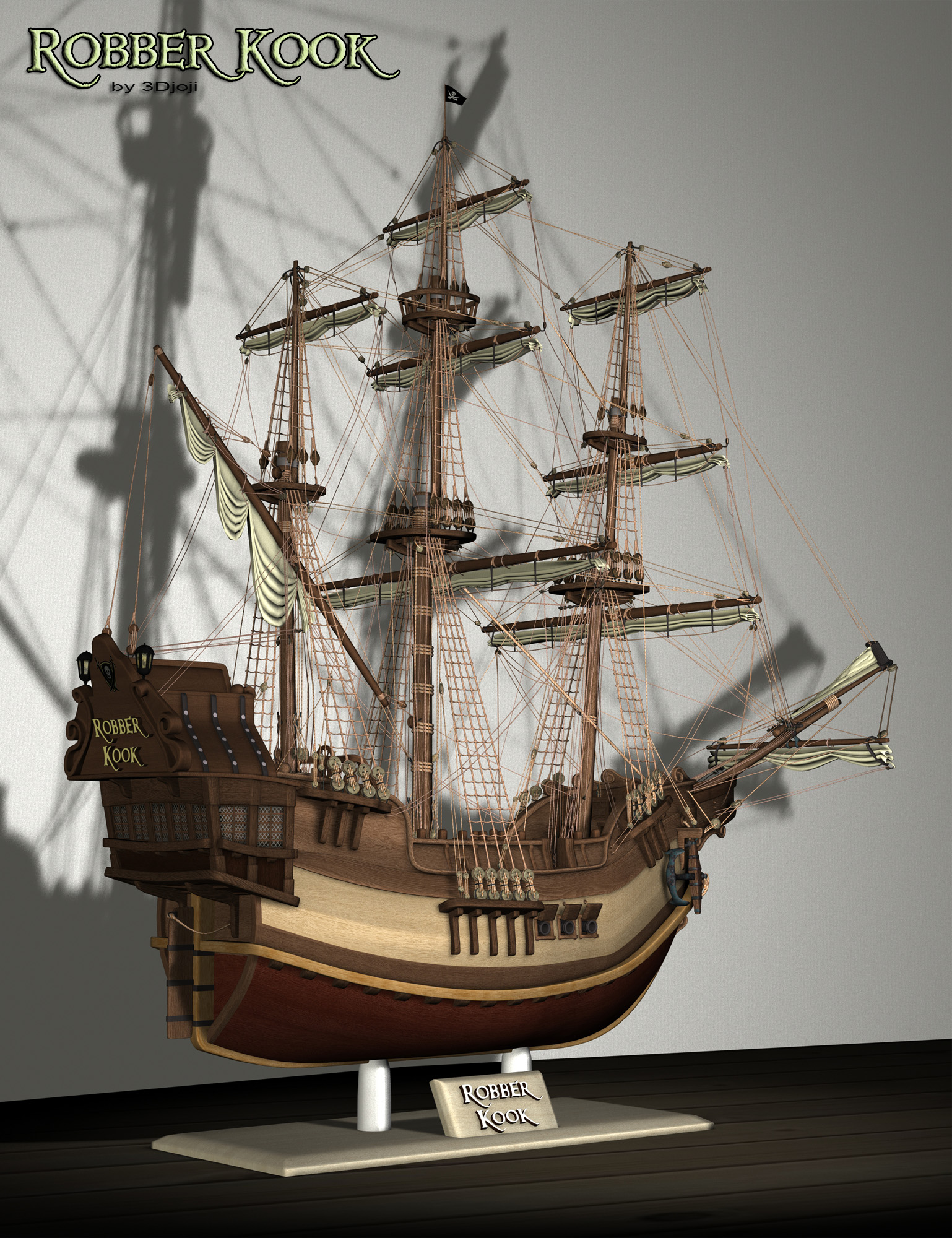 RobberKook Toon Boat by: 3djoji, 3D Models by Daz 3D