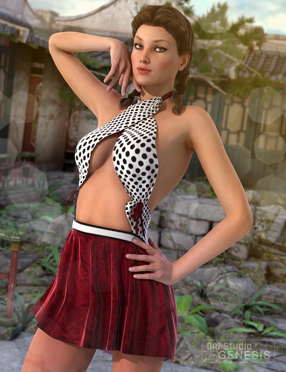 Sultry Halter Dress by: , 3D Models by Daz 3D