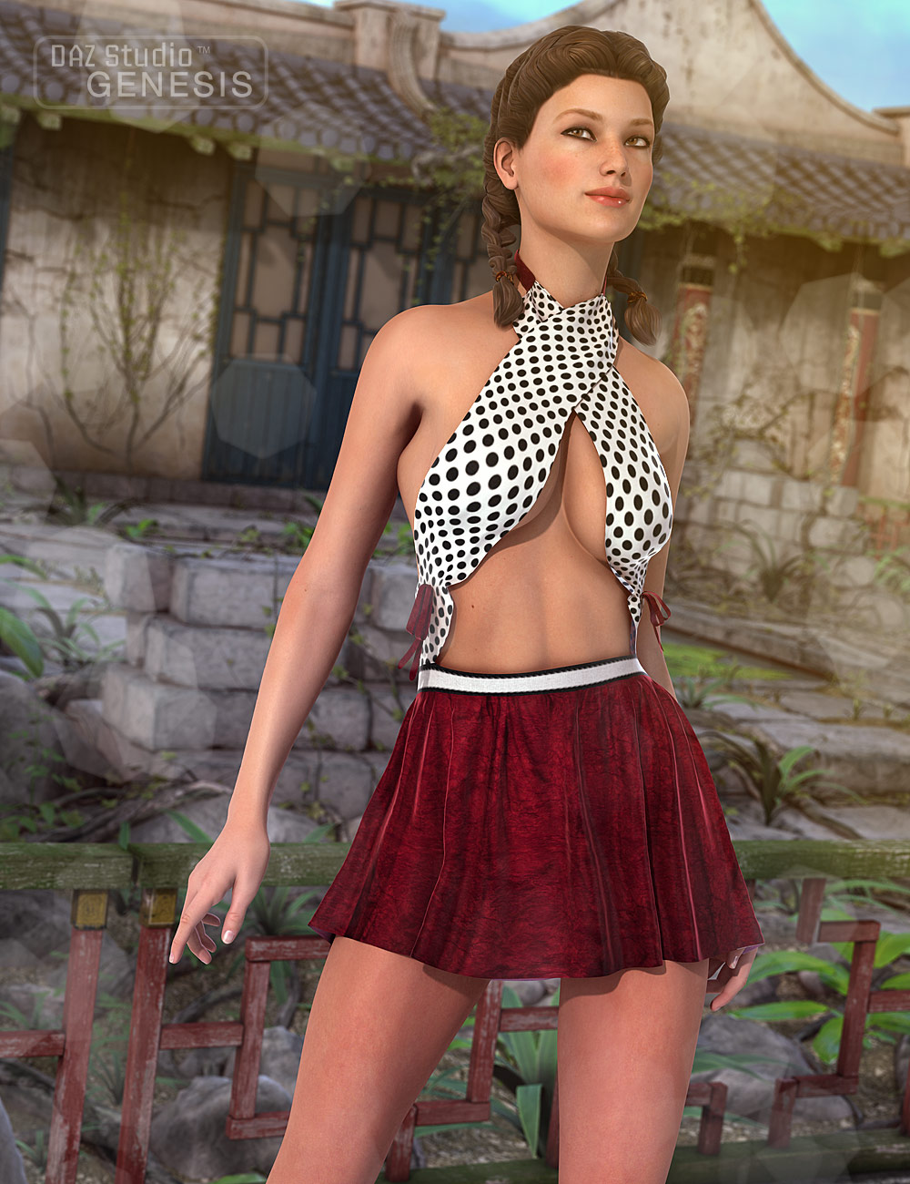 Sultry Halter Dress by: , 3D Models by Daz 3D