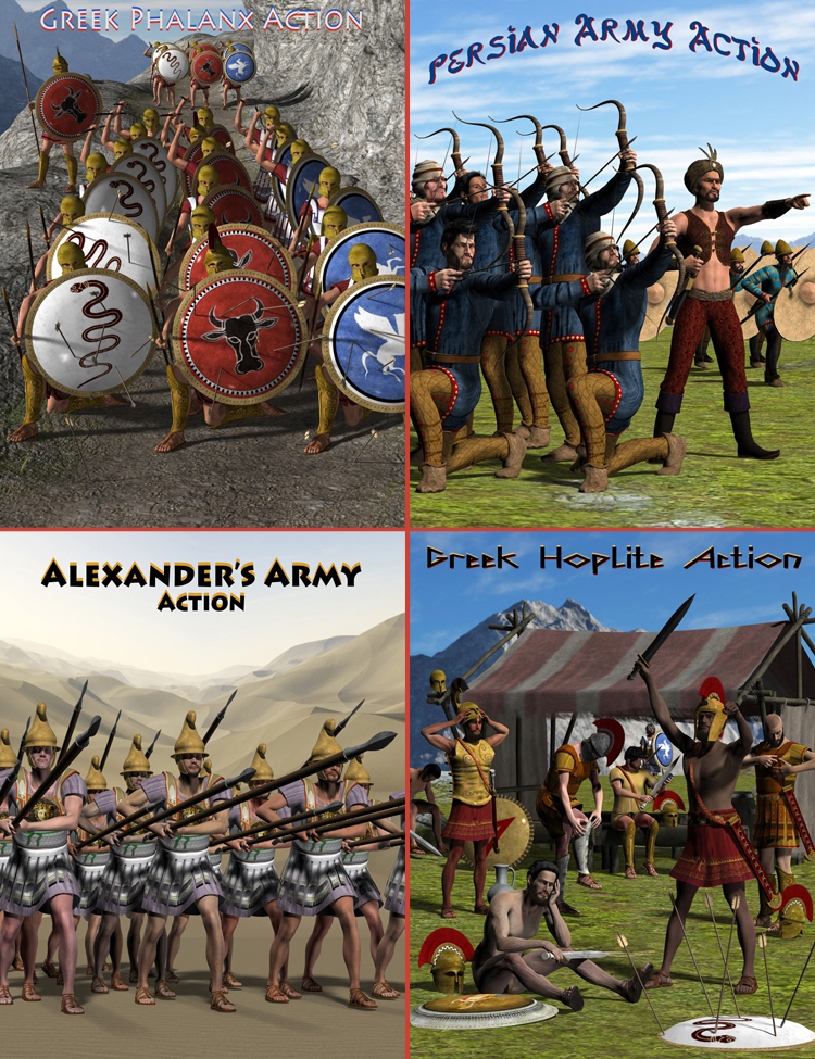 Greek and Persian Wars Bundle by: Don Albert, 3D Models by Daz 3D