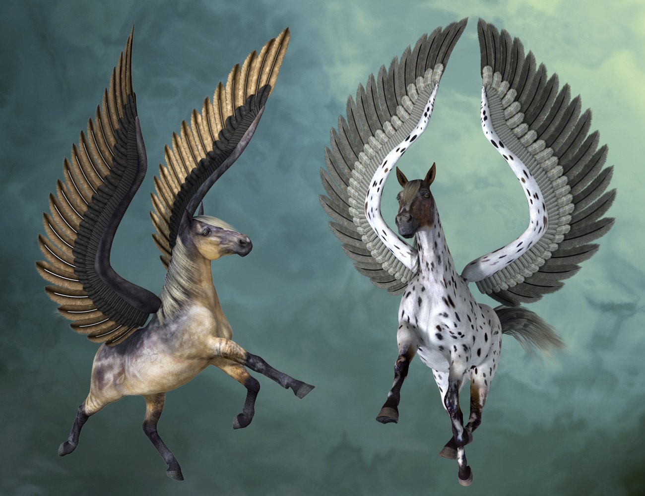 Griffin Wings for DAZ Horse 2 Griffin Wings for DAZ Horse 2 by: midnight_stories, 3D Models by Daz 3D